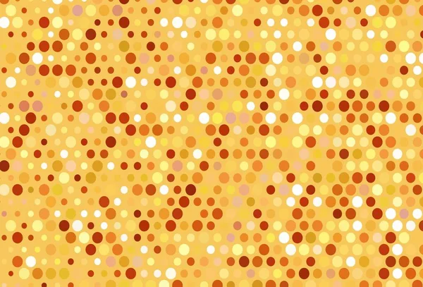 Modello Vettoriale Giallo Chiaro Arancione Con Cerchi Illustrazione Astratta Con — Vettoriale Stock