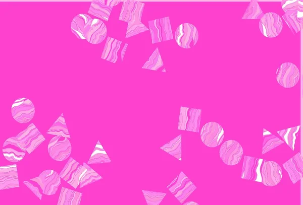 Φως Ροζ Διάνυσμα Φόντο Γραμμές Κύκλους Ρόμβος Glitter Αφηρημένη Απεικόνιση — Διανυσματικό Αρχείο