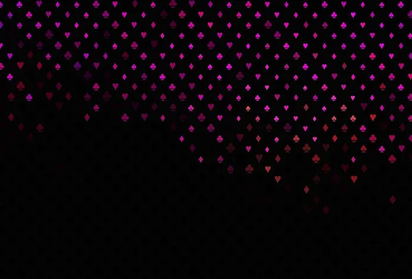 Σκούρο Ροζ Κίτρινο Διανυσματικό Πρότυπο Σύμβολα Πόκερ Glitter Αφηρημένο Σκίτσο — Διανυσματικό Αρχείο