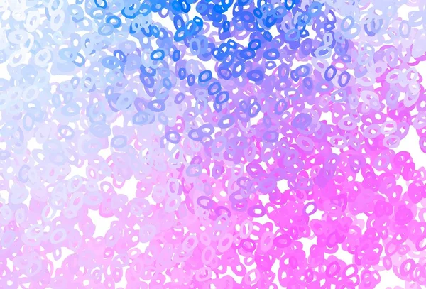 Светло Розовая Голубая Векторная Компоновка Кружочками Иллюстрация Набором Ярких Красочных — стоковый вектор