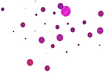 Açık pembe noktalı vektör kaplaması. Doğa tarzında renkli baloncuklu soyut illüstrasyon. Posterler, afişler için tasarım.