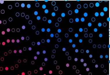 Lacivert, noktalı kırmızı vektör arkaplanı. Bulanık yağmur damlaları olan soyut bir çizim. Reklamlar, broşürler için desen.