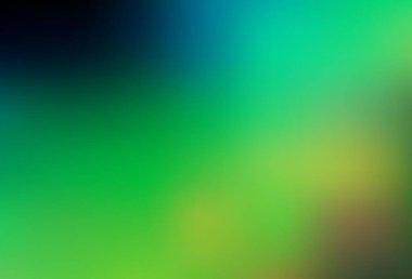 Koyu mavi, yeşil vektör parlak şablonu bulanıklaştırdı. Bokeh tarzında tamamen yeni bir renk çizimi. Cep telefonları için şablon.