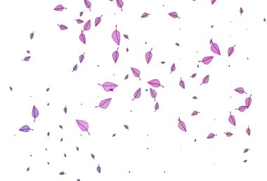 Açık Mor, pembe vektör el boyalı arka plan. Renkli yapraklı eskiz karalamalar. İş tasarımınız için yeni şablon.