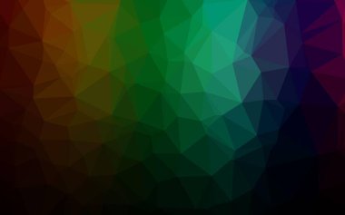 Koyu Çokrenkli, Gökkuşağı vektör çokgen soyut yerleşimi.