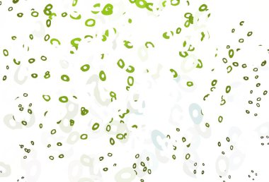 Açık yeşil, benekli sarı vektör kapağı. Parlak renkli soyut çemberlerin olduğu bir resim. İş reklamları için tasarım.