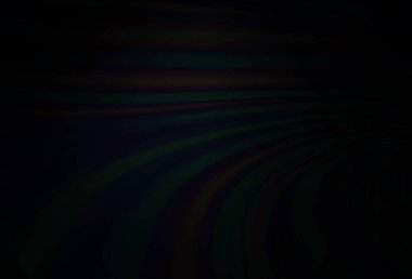 Eğri çizgileri olan koyu siyah vektör arkaplan. Alnında çizgiler olan soyut bir çizim. Arkaplanlar için desenli dalga deseni.