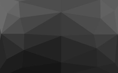 Koyu gümüş, gri vektör üçgen mozaik örtüsü.