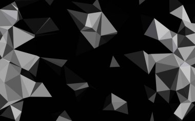 Koyu siyah vektör çokgen arkaplan.