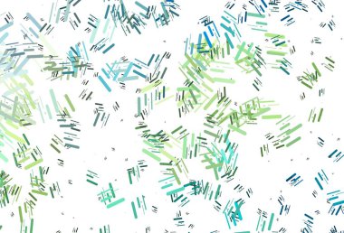 Açık mavi, düz çizgileri olan sarı vektör düzeni. Renkli çubuklarla gösterişli soyut çizimler. Reklamınız, posteriniz, afişiniz için en iyi tasarım.