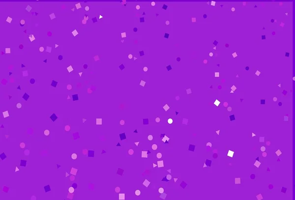 Светло Фиолетовый Векторный Фон Треугольниками Кругами Кубиками Иллюстрация Набором Красочных — стоковый вектор