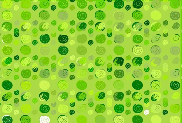 Hellgrüne Vektorvorlage Mit Gebogenen Linien Leuchtende Illustrationen Die Aus Verschwommenen — Stockvektor