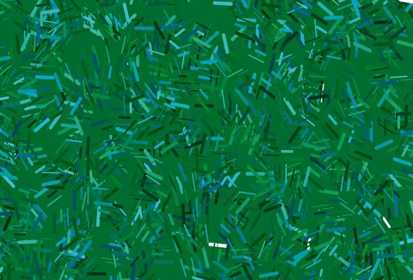 Donkerblauwe Groene Vectorachtergrond Met Rechte Lijnen Glitter Abstracte Illustratie Met — Stockvector