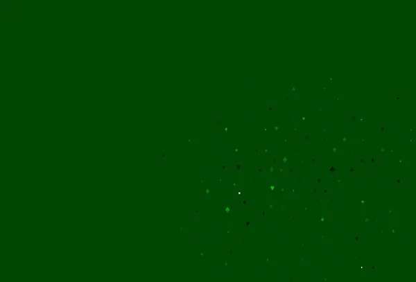 Светло Зеленый Векторный Узор Символом Карточек Блестящий Абстрактный Эскиз Изолированными — стоковый вектор