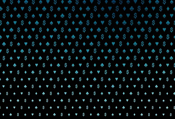 Cobertura Vetorial Azul Escuro Com Símbolos Jogo Gradiente Colorido Com — Vetor de Stock