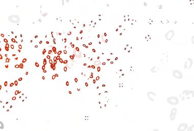 Açık kırmızı, küreli sarı vektör deseni. Parlak renkli soyut çemberlerin olduğu bir resim. Güzel web siteleri için desen.