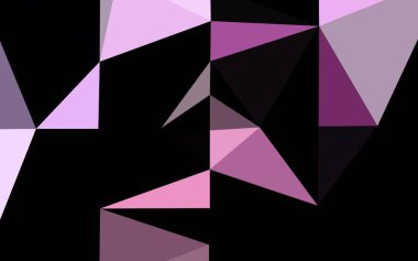 Açık Pembe, Mavi vektör bulanık üçgen deseni.