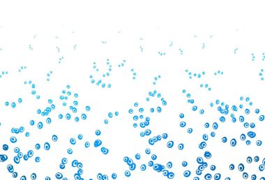 Çember şekilli açık mavi vektör düzeni. Doğa tarzında renkli baloncuklu soyut illüstrasyon. Marka kitabın için tamamen yeni bir şablon.