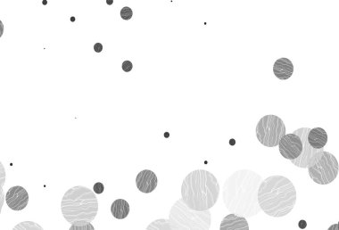 Light Silver, baloncuklu gri vektör arka planı. Parlak renkli soyut çemberlerin olduğu bir resim. Posterler, afişler için tasarım.