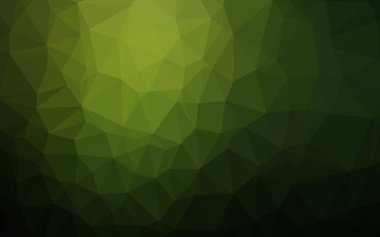 Koyu yeşil vektör üçgen arkaplan.