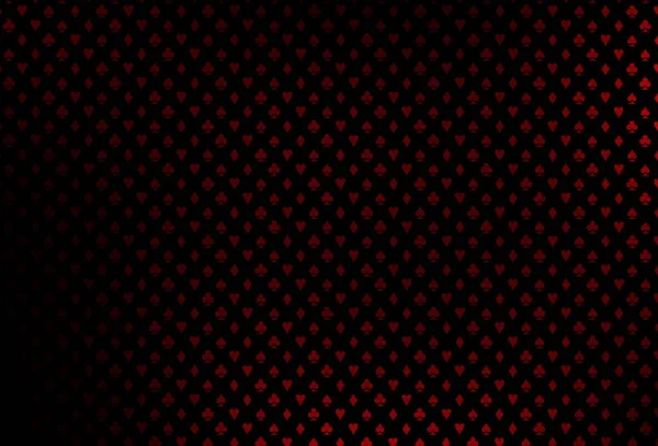 Темно Красная Векторная Компоновка Элементами Карт Сияющая Иллюстрация Червями Лопатами — стоковый вектор