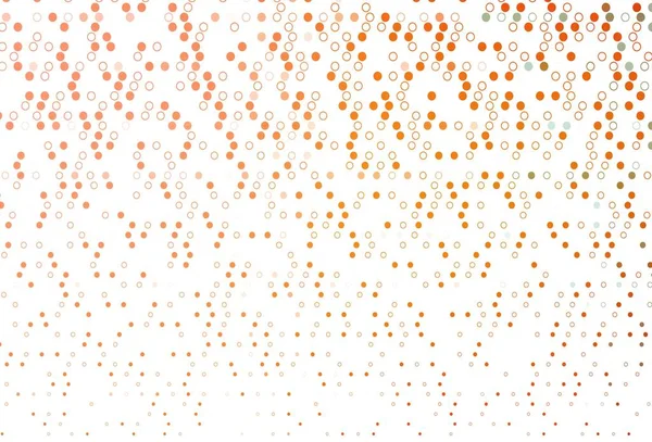 Светло Оранжевый Векторный Фон Пузырями Блестящие Абстрактные Иллюстрации Размытыми Капельками — стоковый вектор