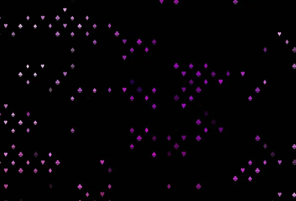 Темно Фиолетовый Вектор Элементами Карт Красочный Градиент Признаками Червей Пик — стоковый вектор