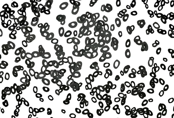 Temně Černá Vektorová Šablona Kruhy Abstraktní Ilustrace Barevnými Bublinami Přírodním — Stockový vektor