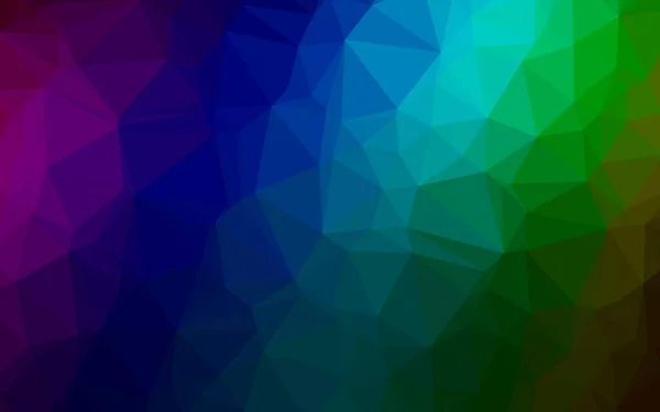 Multicolore Scuro Modello Poligonale Vettoriale Arcobaleno — Vettoriale Stock
