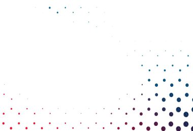 Açık mavi, daire şekilli kırmızı vektör düzeni. Soyut arka planda bulanık kabarcıklar ve renkli gradyan. İş reklamları için tasarım.