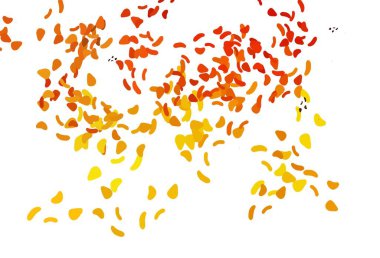 Rastgele şekilli açık turuncu vektör dokusu. Renkli rastgele şekillerle modern soyut illüstrasyon. Web siteniz için basit tasarım.