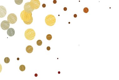Kabarcıklı hafif turuncu vektör arka planı. Soyut arka planda bulanık kabarcıklar ve renkli gradyan. Güzel web siteleri için desen.