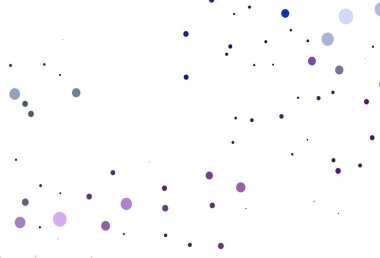 Açık Pembe, noktalı mavi vektör arkaplanı. Bulanık dekoratif tasarım baloncuklu soyut tarzda. Reklamlar, broşürler için desen.