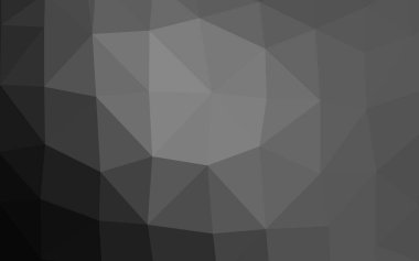 Koyu gümüş, gri vektör soyut çokgen örtüsü.