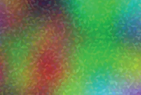 六边形彩虹矢量模板 色彩斑斓的六边形在抽象的背景下 贵公司商业广告的漂亮设计 — 图库矢量图片