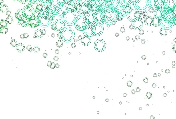 丸型のライトグリーンベクトルレイアウト 泡と抽象的なスタイルでぼやけた装飾的なデザイン 水のパターン — ストックベクタ