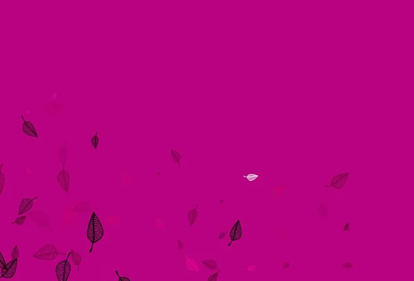 浅色粉色矢量草图模板 带有渐变的Origami风格的叶子的涂鸦说明 全新的设计适合您的业务 — 图库矢量图片