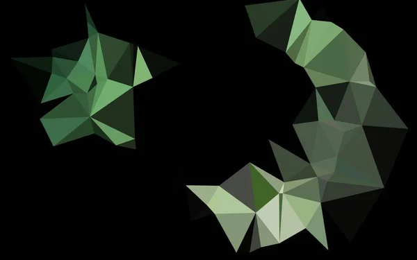 Темно Зелений Вектор Абстрактне Багатокутне Компонування — стоковий вектор