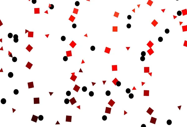Disposition Vectorielle Rouge Clair Avec Cercles Lignes Rectangles Illustration Abstraite — Image vectorielle