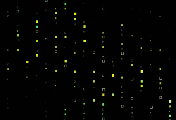 深绿色 带线条的黄色矢量背景 光彩夺目的抽象插图与矩形形状 登陆页的模式 — 图库矢量图片