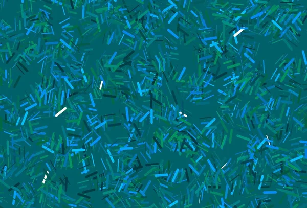 Donkerblauwe Groene Vector Textuur Met Kleurrijke Lijnen Lijnen Wazig Abstracte — Stockvector
