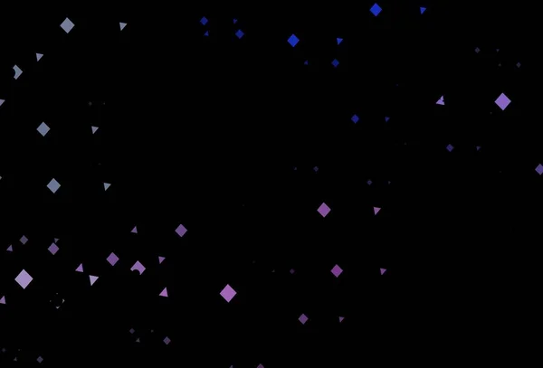 Dunkelrosa Blaue Vektorschablone Mit Kristallen Kreisen Quadraten Illustration Mit Bunten — Stockvektor