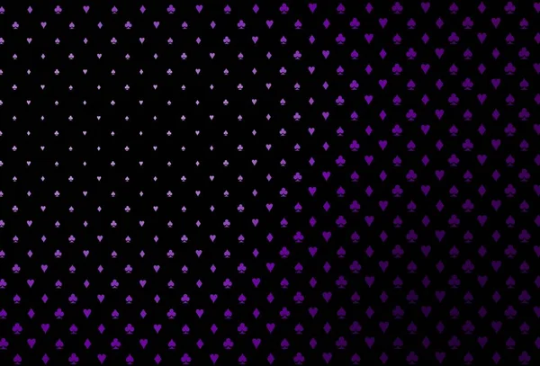 Темно Фіолетова Векторна Текстура Гральними Картками Блиск Абстрактний Ескіз Ізольованими — стоковий вектор