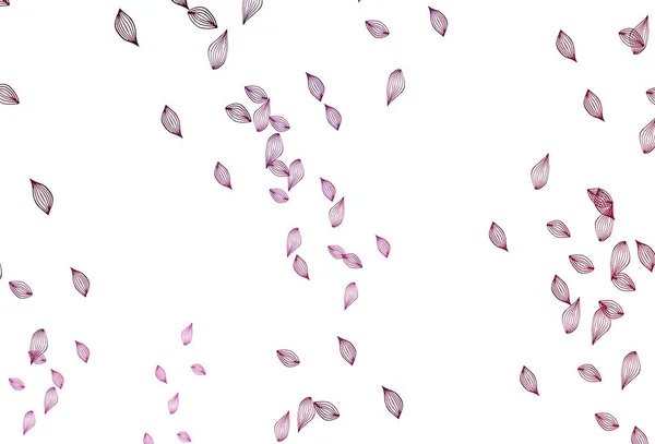 Ανοιχτό Ροζ Διανυσματικό Σχέδιο Πολύχρωμη Απεικόνιση Στυλ Doodle Φύλλα Μοτίβο Εικονογράφηση Αρχείου