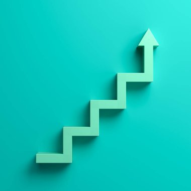 Arkaplan resim adımları okun başarının hedefini göstermesi. 3B sahne.