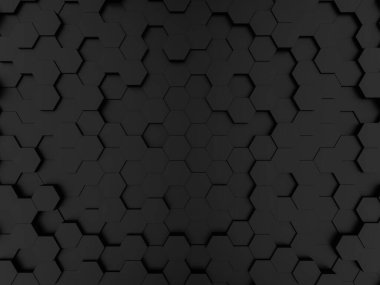 Soyut Duvar Kağıdı Altıgen. 3B Sahne