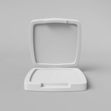 Reklam fotoğrafları için makyaj tozu kartuşu paketi. 3 Boyutlu Hazırlama.