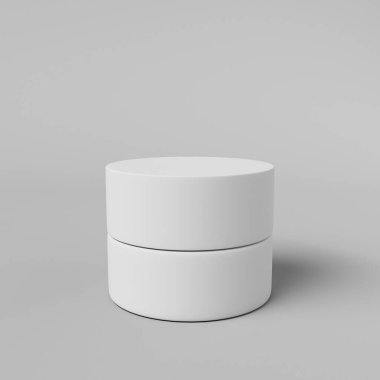 Reklam resimleri için krema paketi. 3 Boyutlu Hazırlama.