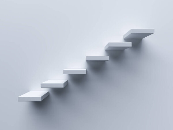 Шаги фонового изображения к высочайшей точке назначения. 3D сцена.