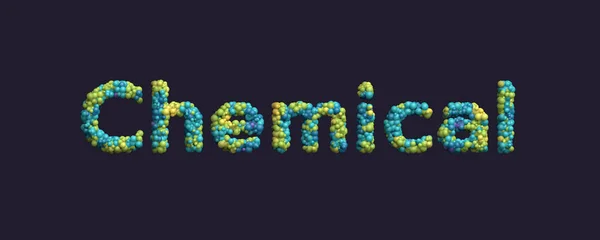 Cell Arranged Word Chemical Render — Stockfoto